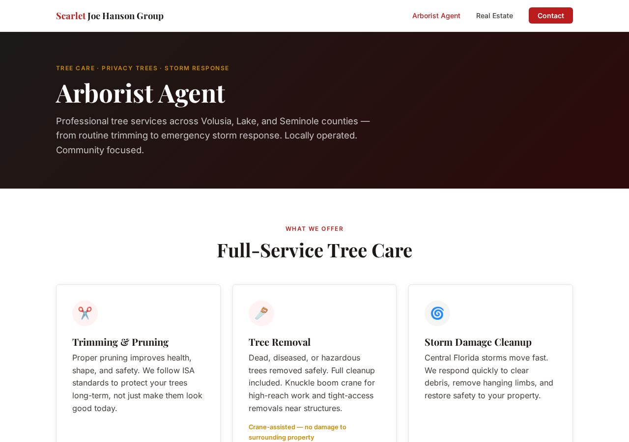 Arborist Agent page preview